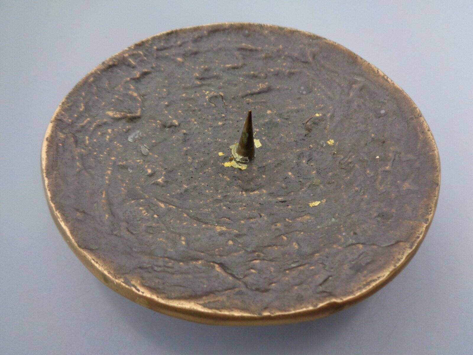 Brutalist Bronze Candleholder, 1960s