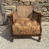 Fauteuil anglais type Chippendale avec coussin