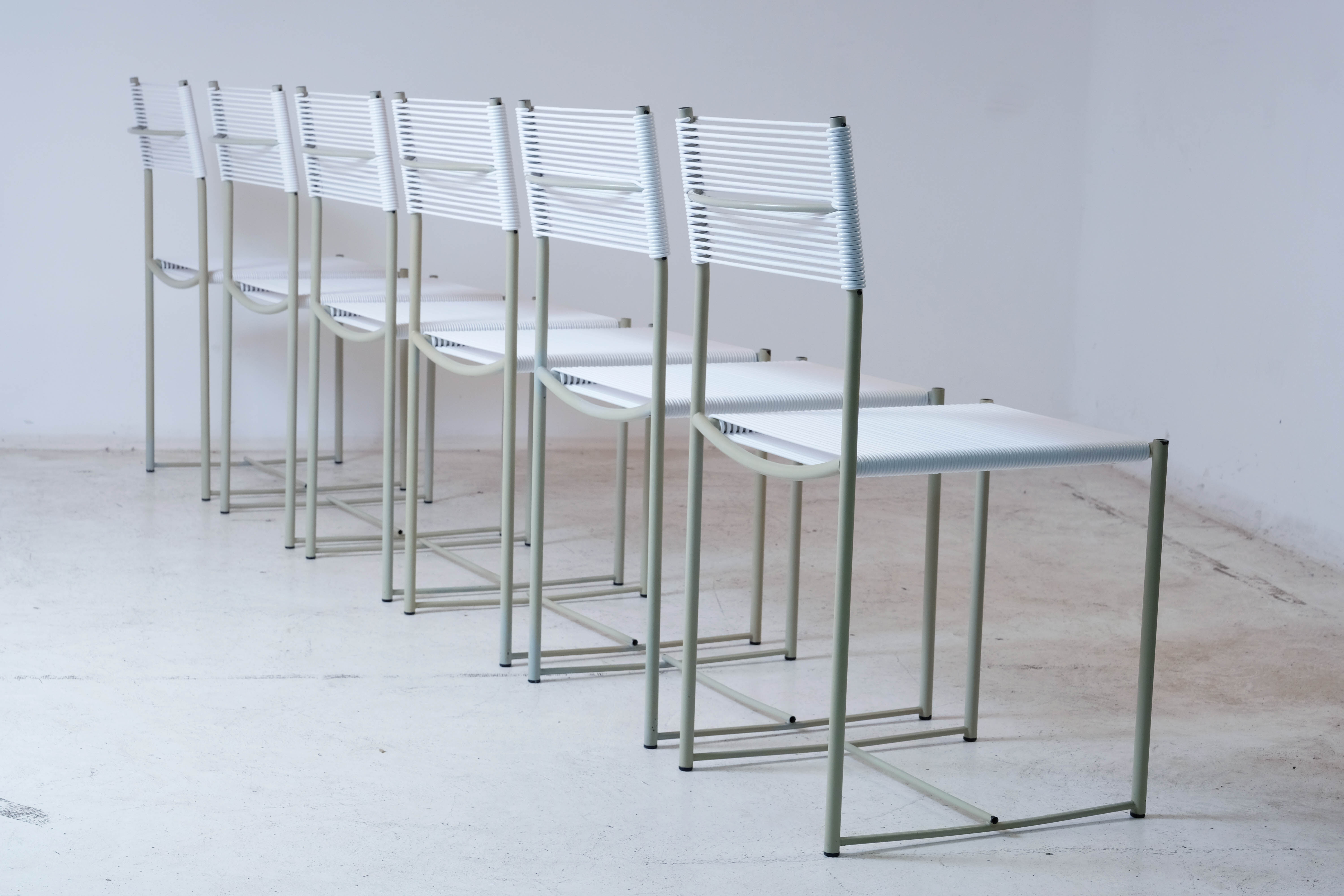 6 chairs "Spaghetti" by Giandomenico Belotti for Alias 1979