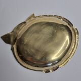 Empty solid brass cat-shaped pocket, 22 cm