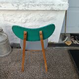 Set of 6 compass leg chairs – colored seats