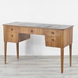 Midcentury Gordon Russell Walnut And Beech Desk / Console Table. Vintage Mo