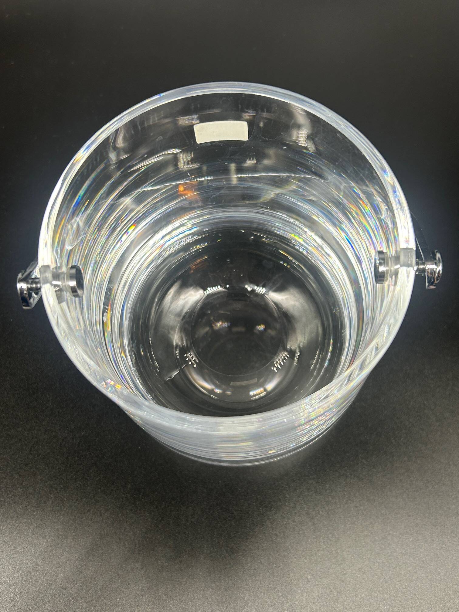 Scandinavian crystal ice bucket 1970