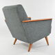 Fauteuil carre gris chiné