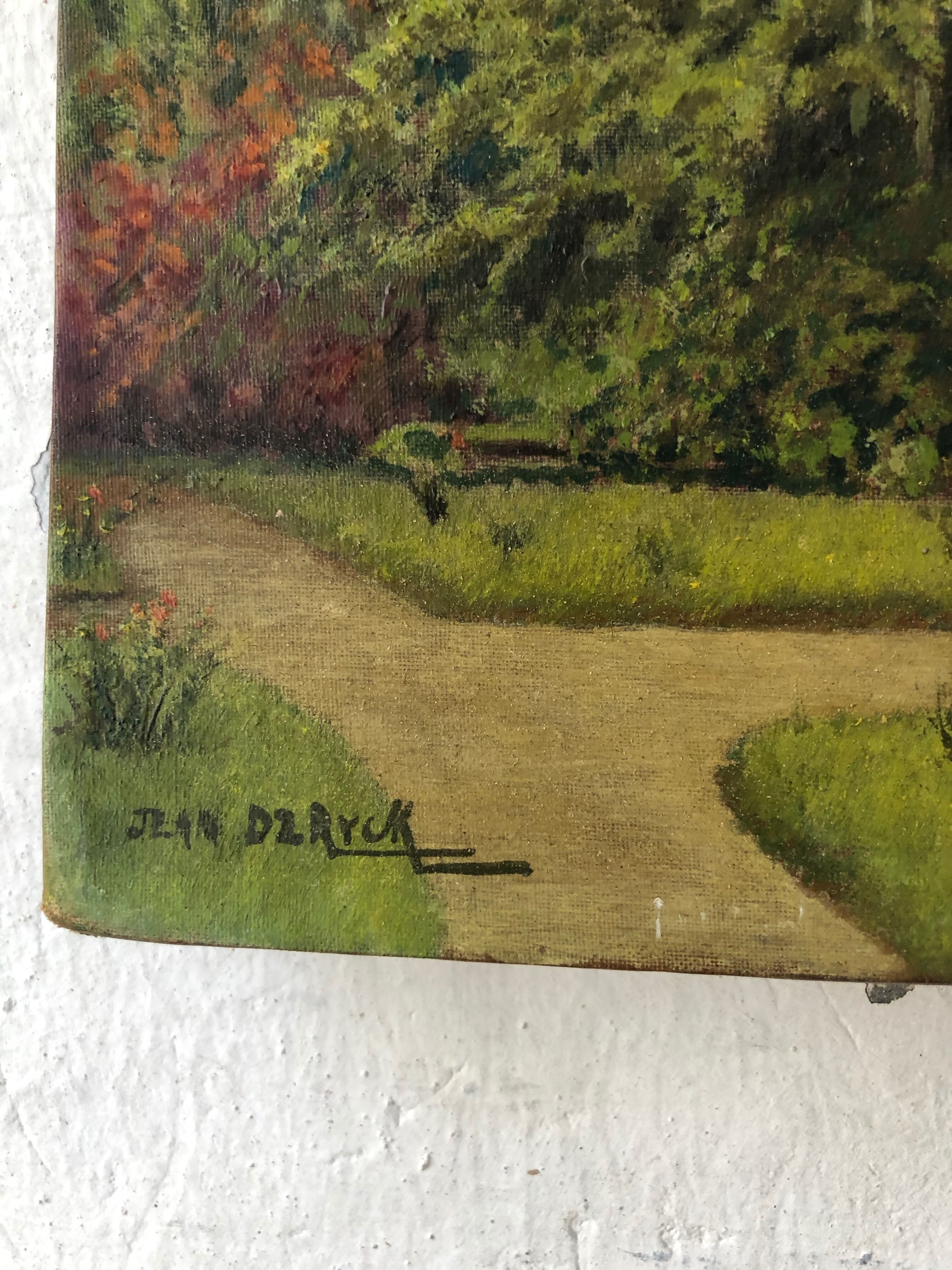 Oil painting on cardboard J.Ryck