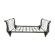 Cast iron bed with floral decorations