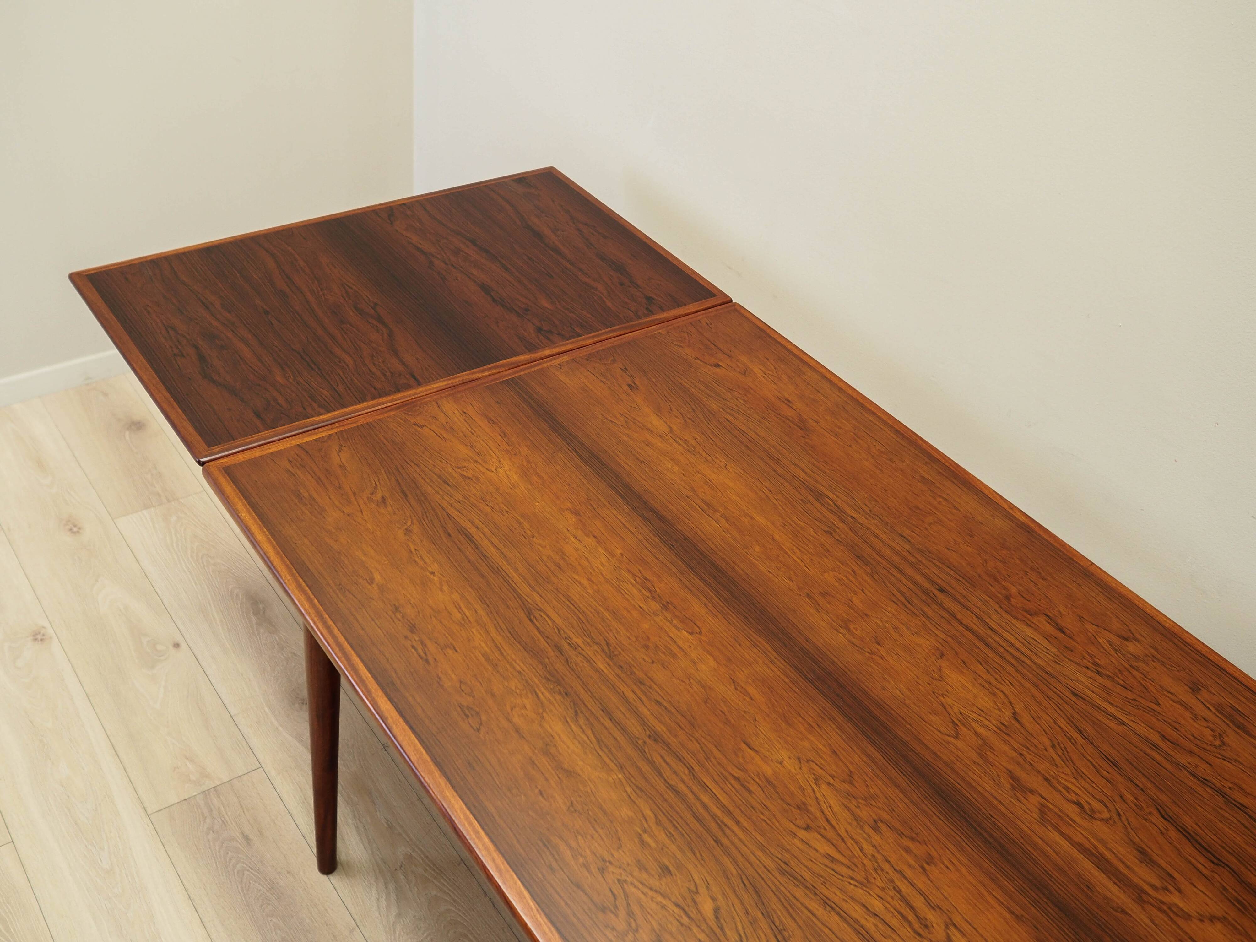 Rosewood table, Danish design, 1970s, manufacturer: Omann Jun, designer: Gu