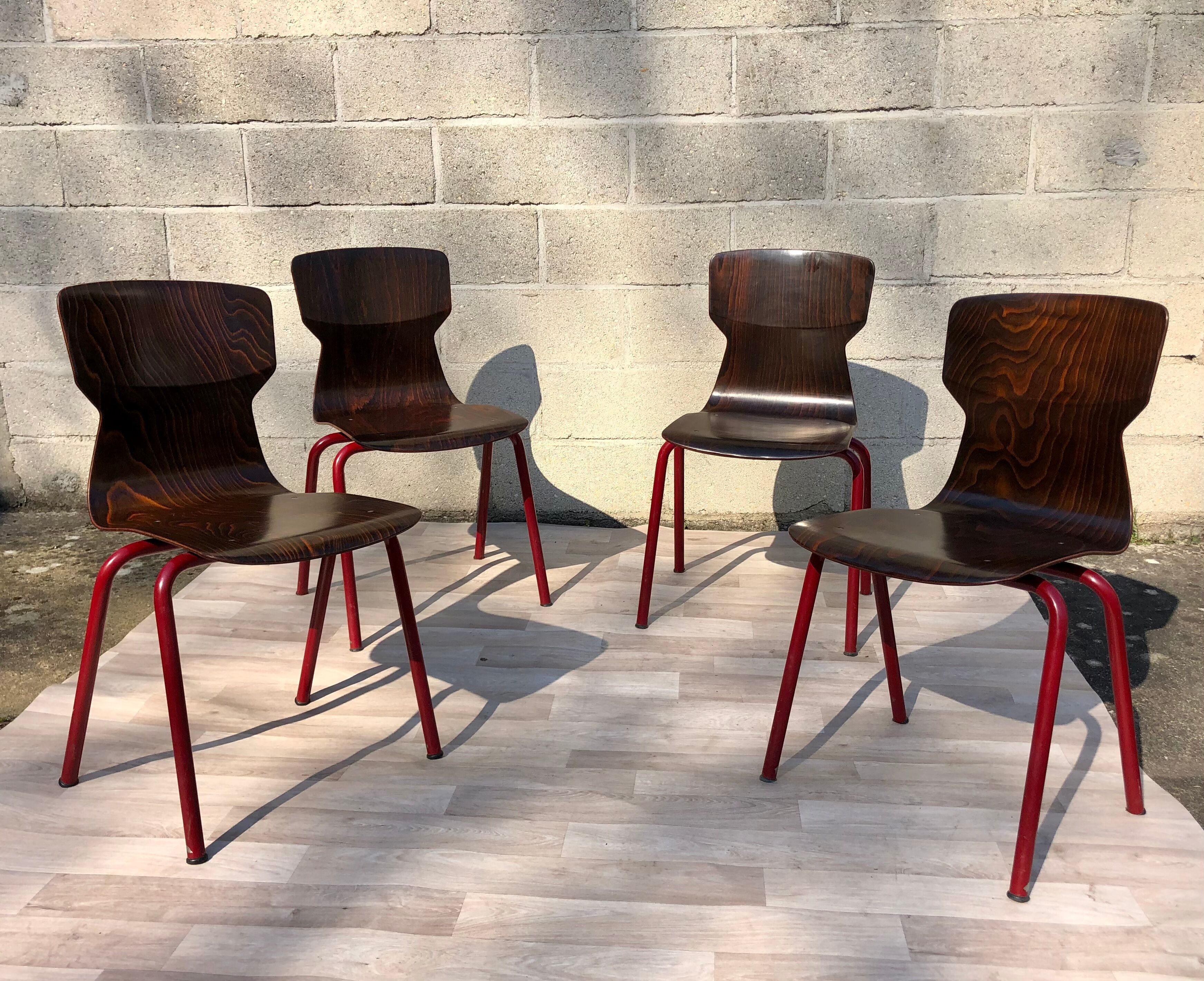 4 vintage dutch chairs