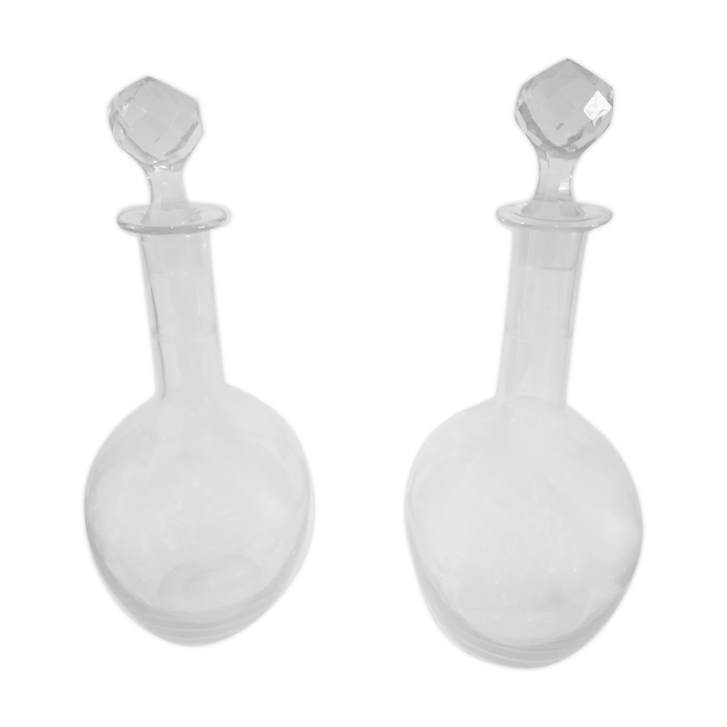 Two old liquor decanters