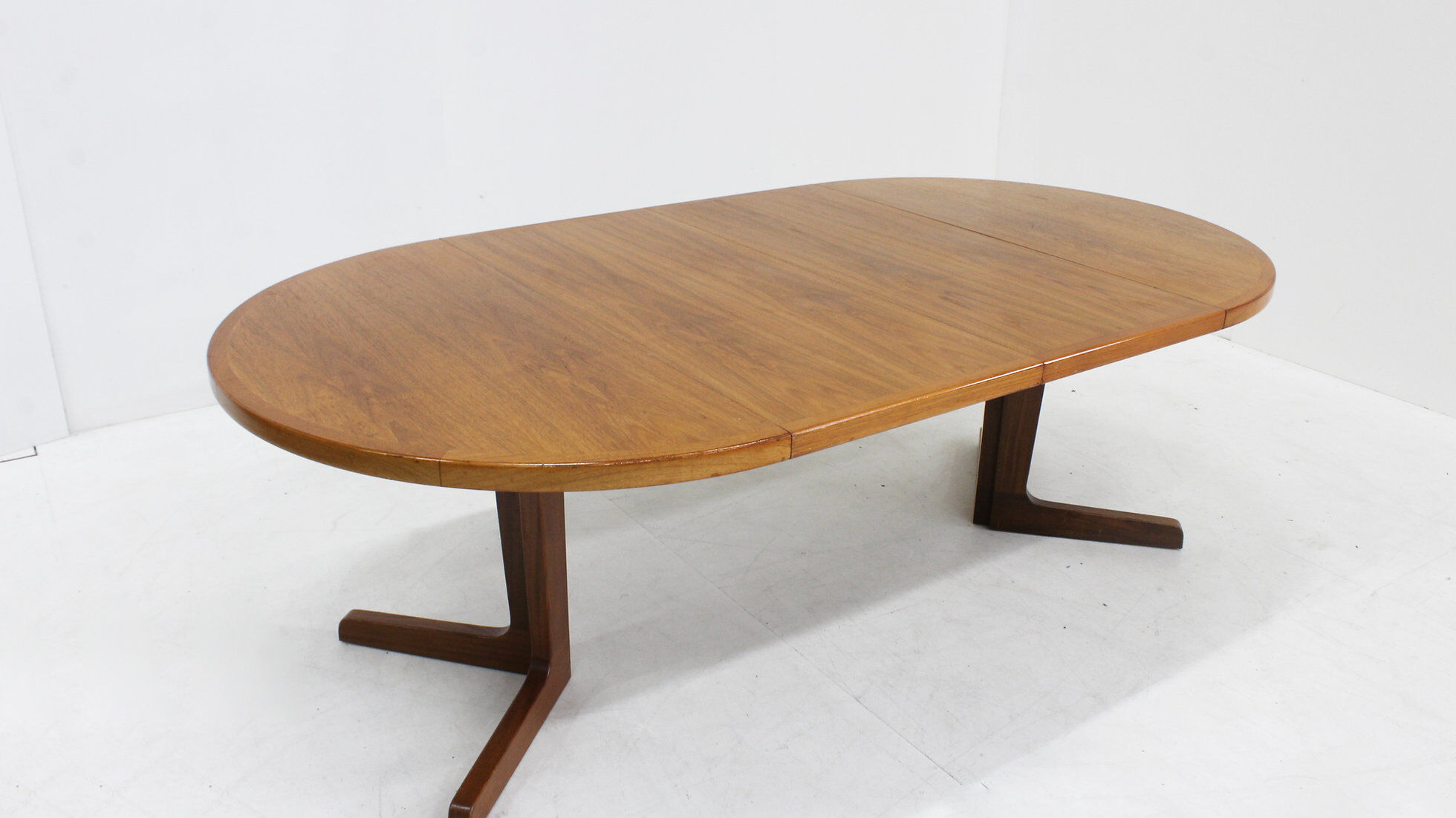 Vintage Danish round extendable dining table 1960s