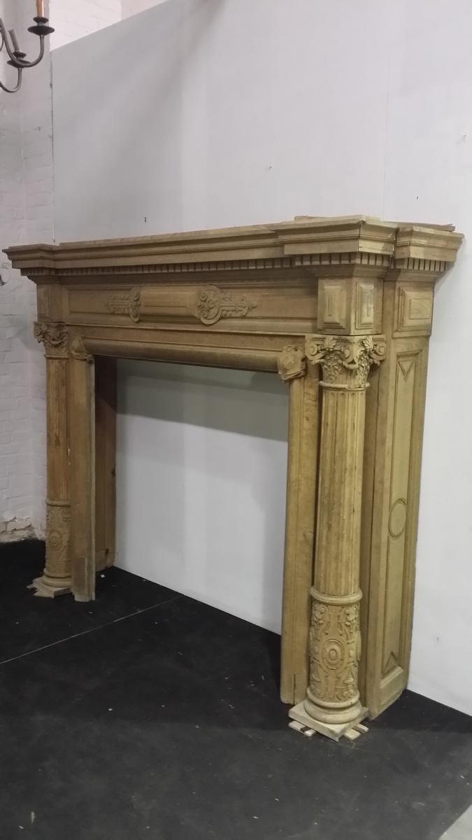 Architectural wood fireplace