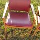 2 armchairs red 1940 has 60 wood frame 70xprof53xlarg62
