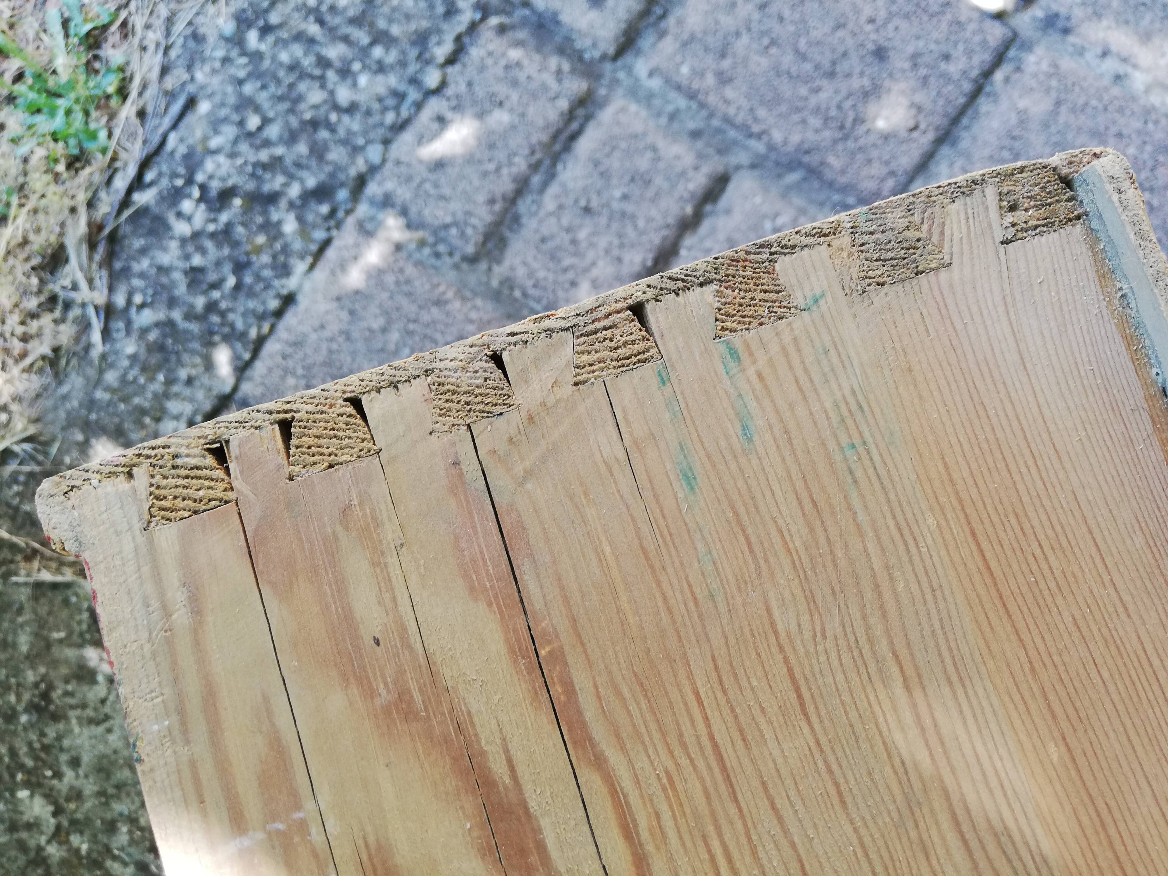 Old green-coloured dresser