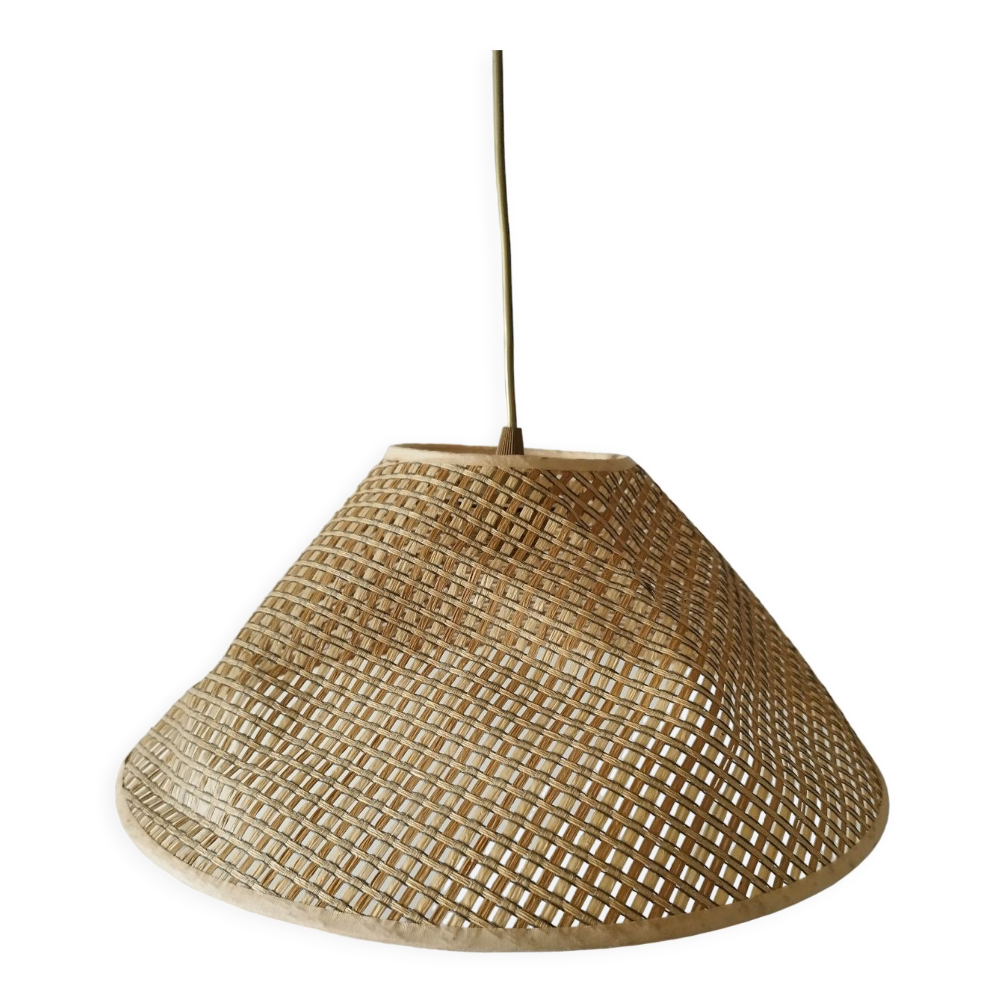 Lampshade suspension braided straw + fixing