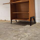 Vintage secretaire with bookcase, 1950s