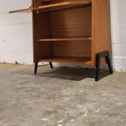 Vintage secretaire with bookcase, 1950s