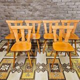 Series of 6 bistrot chairs year 1970