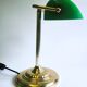 French banker lamp made of green opaline glass.