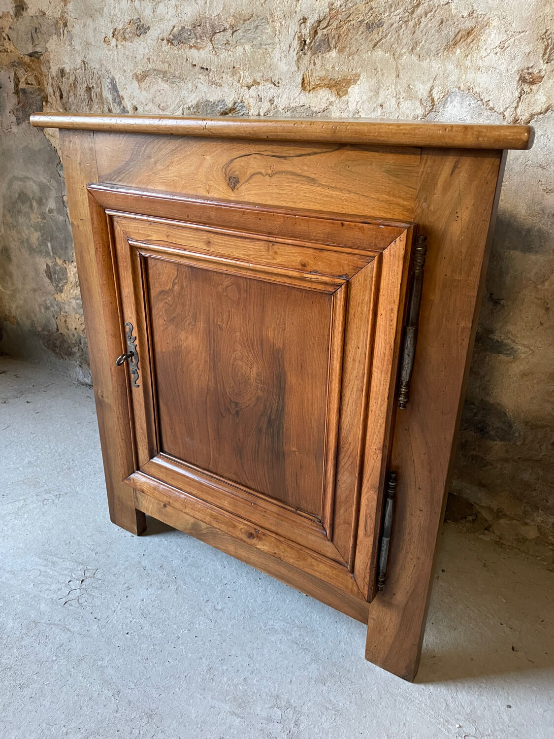 Antique corner unit in solid walnut