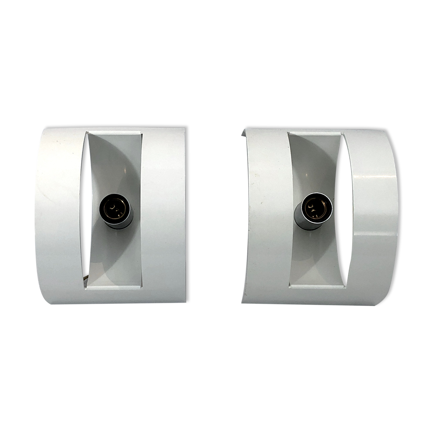 Stilux Milano Model Lido, pair of large sconces from 60s