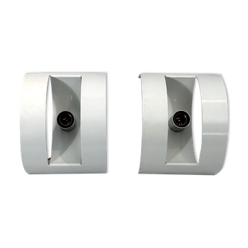 Stilux Milano Model Lido, pair of large sconces from 60s