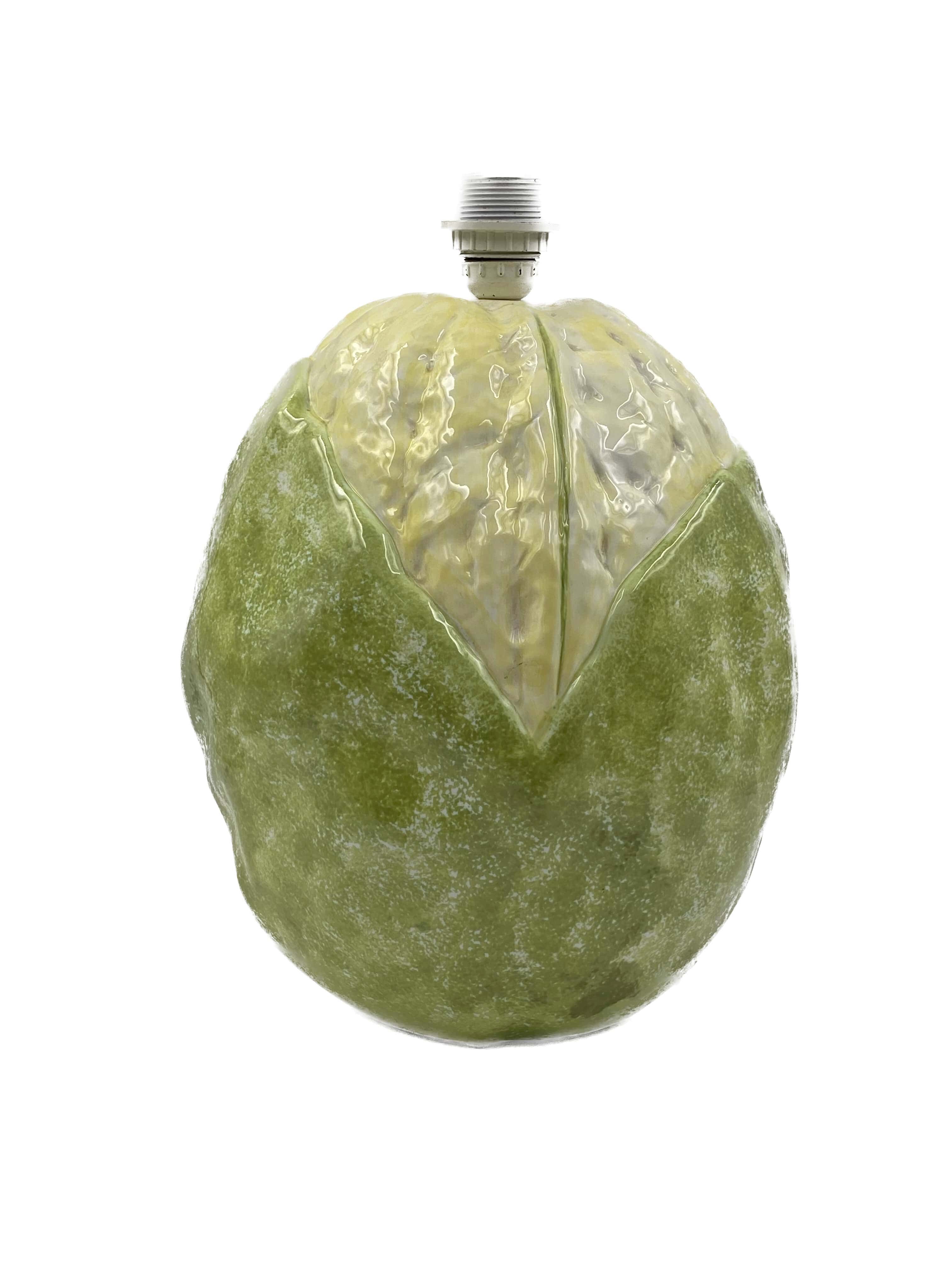 Ceramic cauliflower-shaped lamp base, Italy 1970s