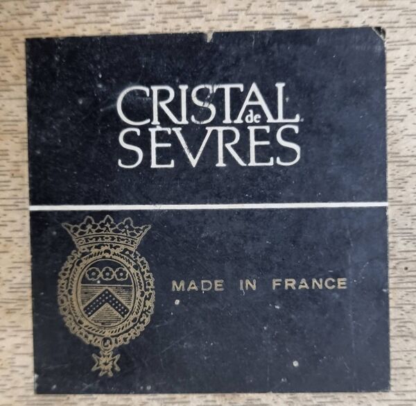 6 verres à pieds de couleur en cristal de Sèvres, 1980