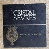 6 colored stemmed glasses in Sèvres crystal, 1980