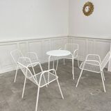 Emu 1970 garden furniture in white lacquered metal