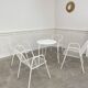 Salon de jardin emu 1970 en métal laqué blanc