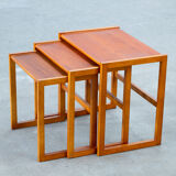 Tables basse gigogne scandinave en teck