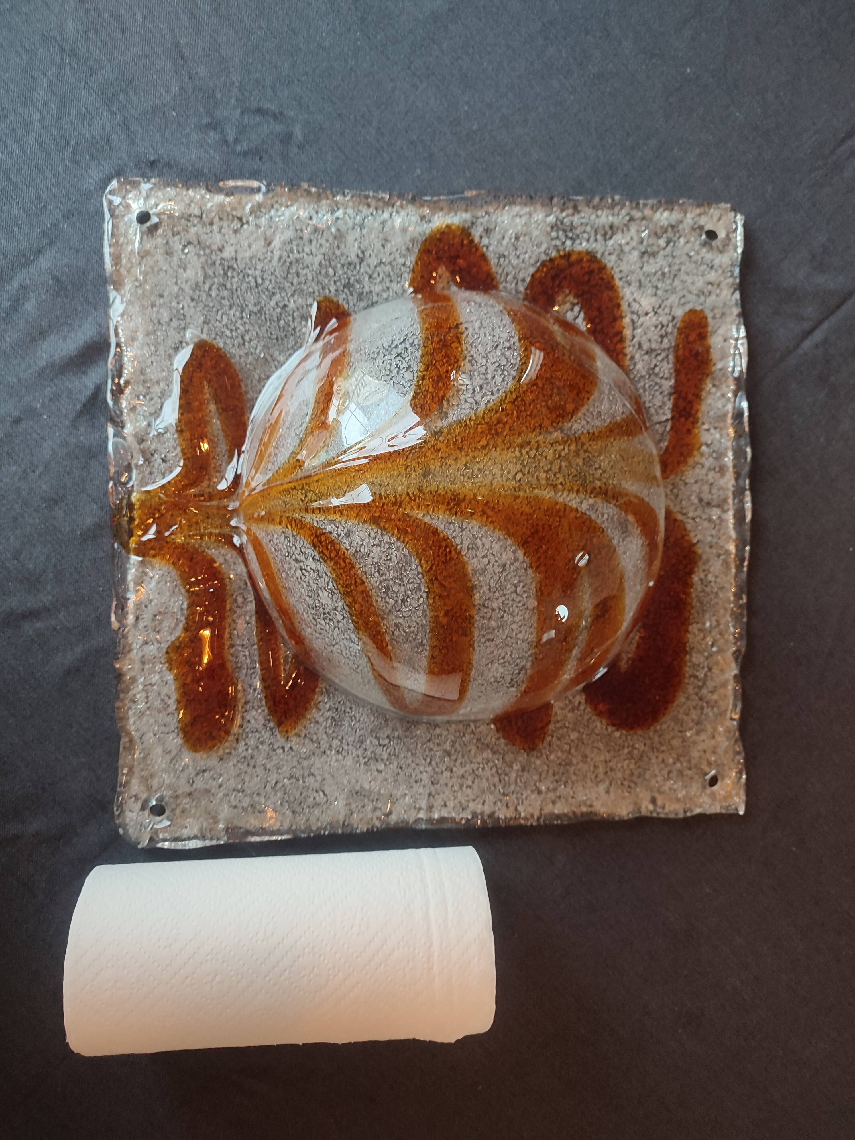 Large vintage Murano glass wall light