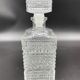 Vintage, whisky decanter, pitcher, bottle, square cap, diamond decoration, spikes, 1960s, 1970s