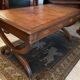 English mahogany desk early twentieth opening to two drawers