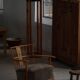 Armchair by Fritz Hansen, Model 1590, Elm & Lambswool, Scandinavian Modern, 1940s