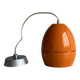 Vintage 70s pendant light in orange metal, Space Age design