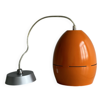 Vintage 70s pendant light in orange metal, Space Age design