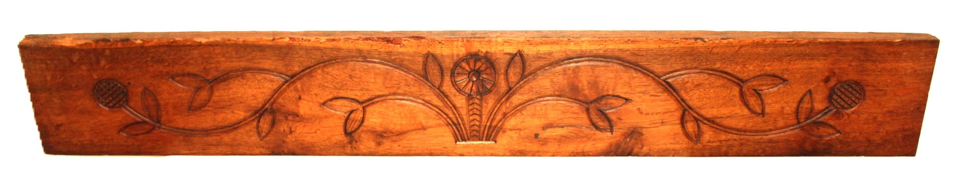 Antique carved wooden decorative panel