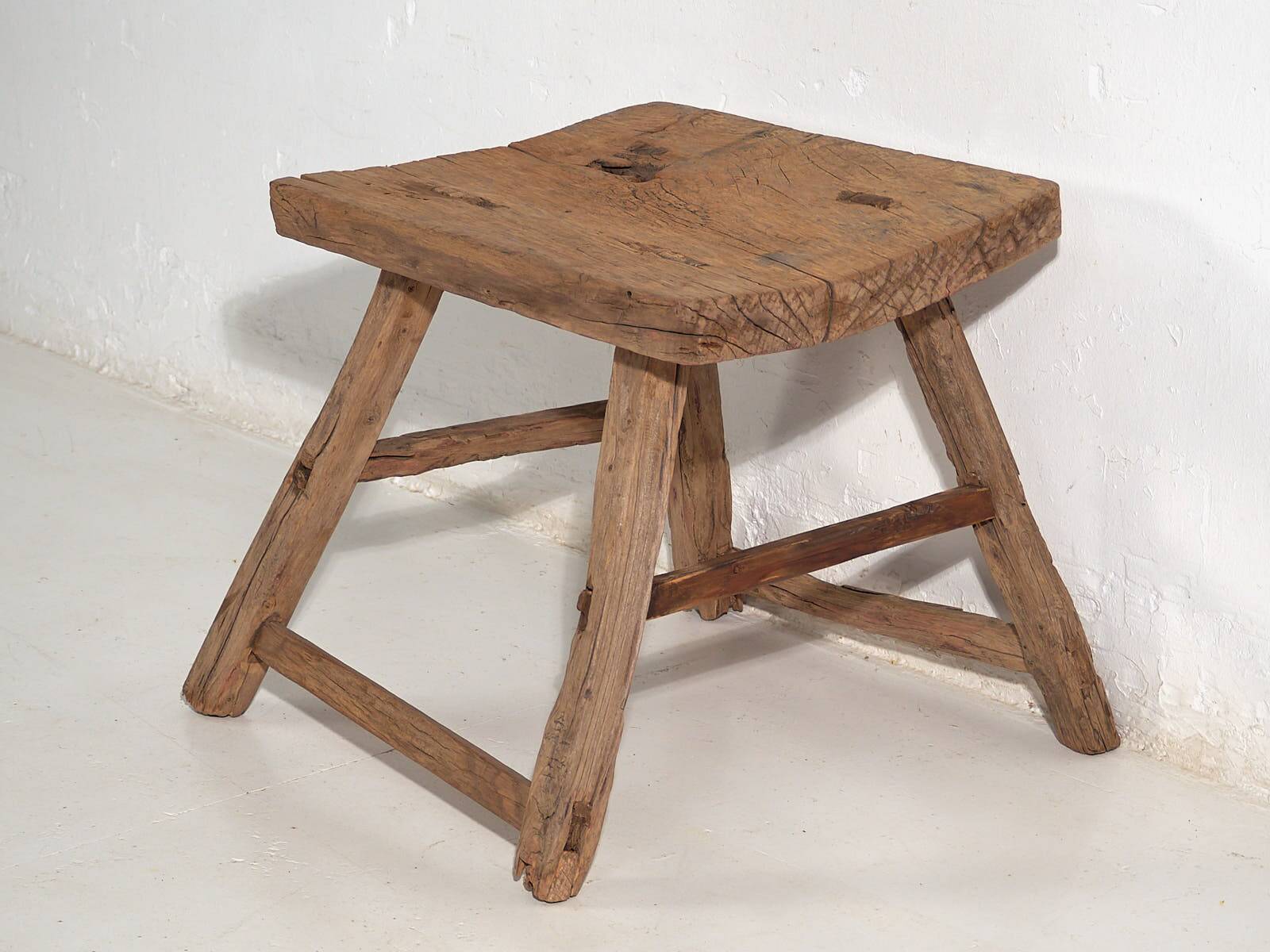Antique wabi-sabi bedside table (c. 1900)
