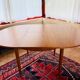 Expandable teak dining table, butterfly extension, circa 60s