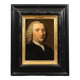 Ancient painting, portrait of Petrus Camper, oil on panel, 18th century.