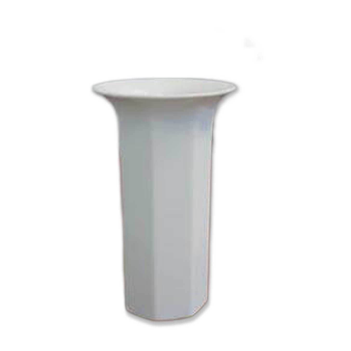 Large flared vintage faceted vase in white porcelain Royal KPM Bavaria