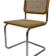 Lot de 4 chaises Cesca modèle b32 en chrome fabriqué en italie par Marcel Breuer