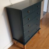Commode scandinave bleu ganne