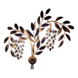 Grande applique murale dorée "Wisteria" de Hans Kögl, Allemagne années 1970