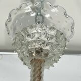 Mid-century six arms Murano Bullicante Rostrato chandelier by Ercole Barovier