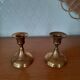 Pair of brass candle holders