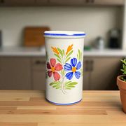 Malicorne, vase rafraichissoir faïence polychrome XXème