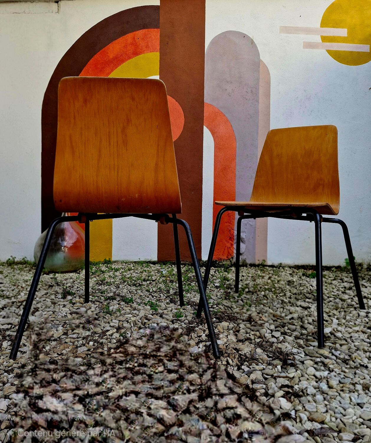 Suite de 6 Chaises Pierre Guariche modèle Papyrus Édition Steiner 1950