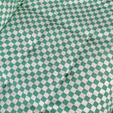 Large 2-seater sofa in checked fabric, France, 1980s